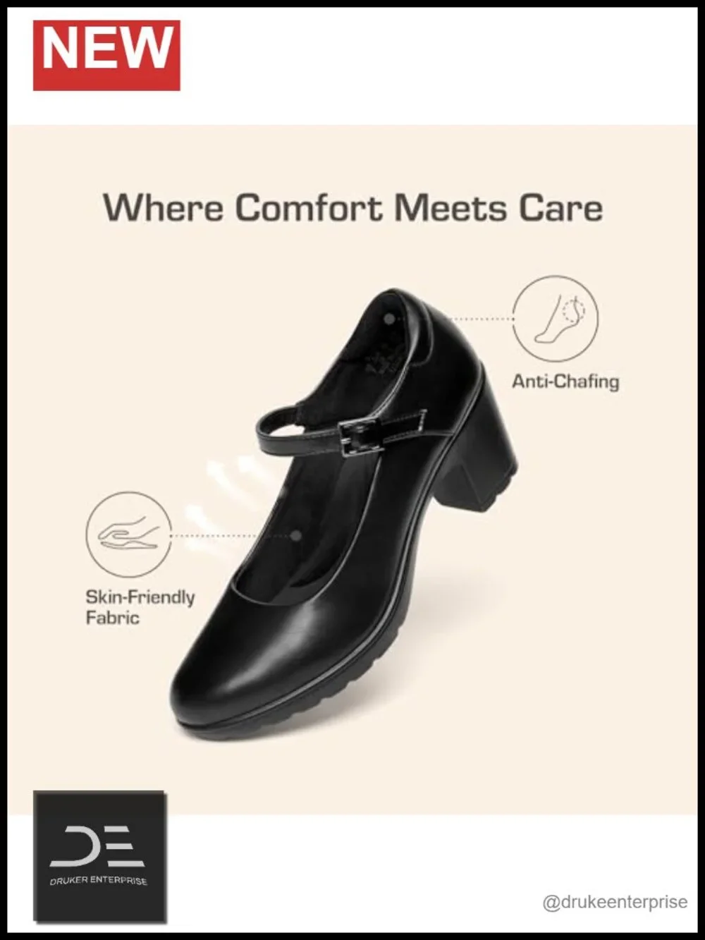 Mary Jane Arch Support Heels Low Chunky Block Heel Pumps Comfortable Dress Shoes
